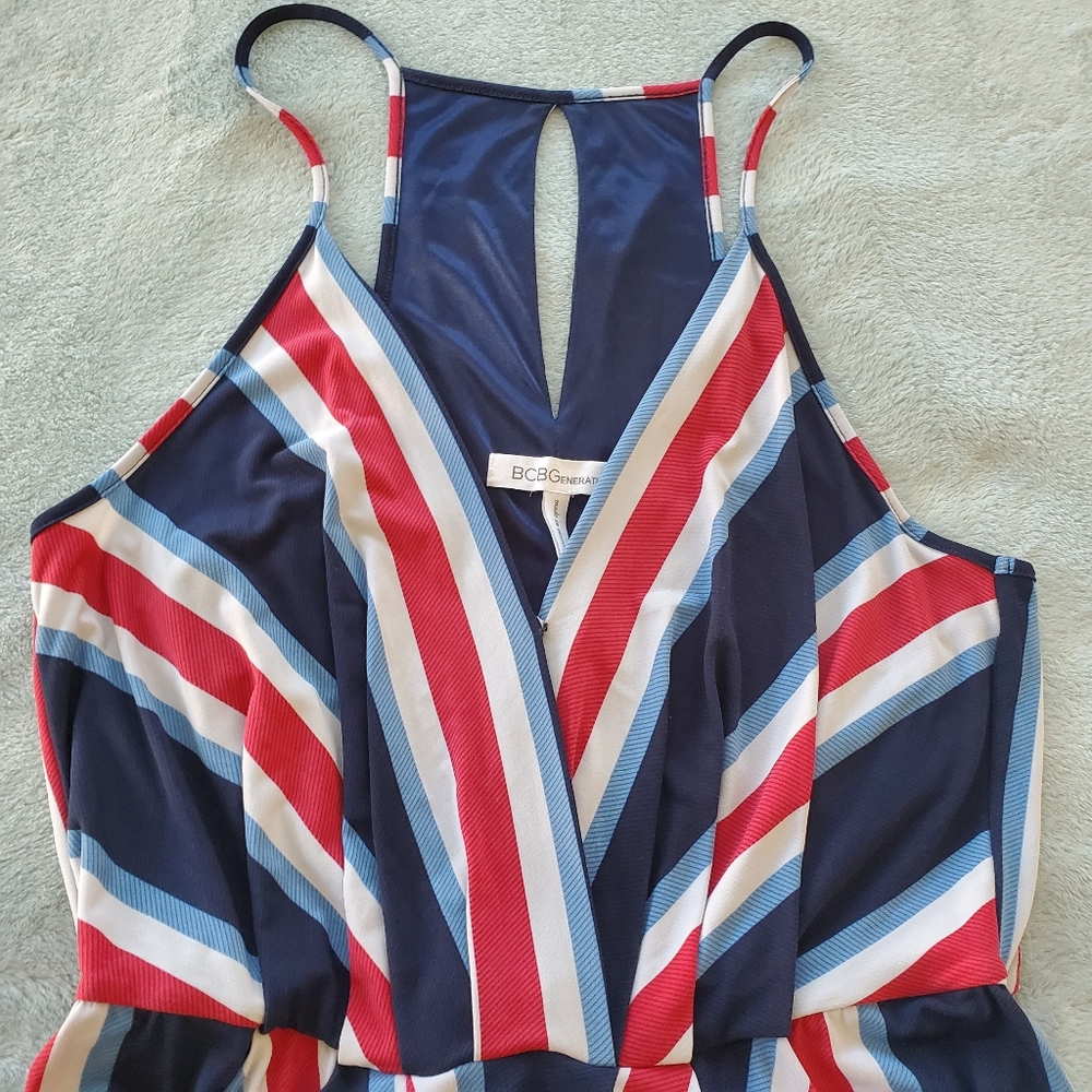 Euc Bcbgeneration Multicolor Draped Cocktail Dress - image 3